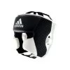 Adidas Hybrid 150 Cheek Head Guard – Black/White 2 Adidas Hybrid 150 Cheek Head Guard – Black/White -Knockout Deals on Boxing Gear 1 adih150hg white black front