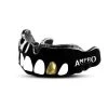 Ampro Custom Dentist Black Performance Mouth Guard – Gold Tooth -Knockout Deals on Boxing Gear Ampro Black White Gold Toof Side View