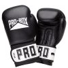 Pro-Box Club Essentials Leather Gloves – Black -Knockout Deals on Boxing Gear CESSLEABLKSGNEWsr
