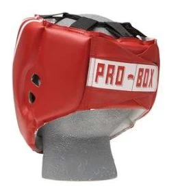Pro-Box Club Essentials Headguard – Red/White -Knockout Deals on Boxing Gear ESSENTIALHGRED2