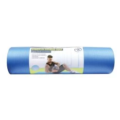 Fitness-Mad Stretch Fitness Mat 10mm – Grey Or Blue -Knockout Deals on Boxing Gear FMATNBRST BLU