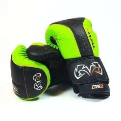 Rival RB10 Intelli Shock Bag Glove – Gold/Black -Knockout Deals on Boxing Gear RB10 2 lime 2