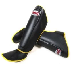 Sandee Authentic Leather Boot Shinguard – Red/White 8 Sandee Authentic Leather Boot Shinguard – Red/White -Knockout Deals on Boxing Gear SandeeAuthenticBlackYellowLeatherBootShinguard 1