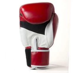 Sandee Cool-Tec Leather Sparring Glove – Red/White/Black -Knockout Deals on Boxing Gear SandeeCoolTecVelcroRedWhiteBlackLeatherBoxingGloveBack