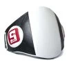 Sandee Sport Rounded Synthetic Leather Belly Pad – Black/White -Knockout Deals on Boxing Gear SandeeSportVelcroBlackWhiteSyntheticLeatherBellyPad