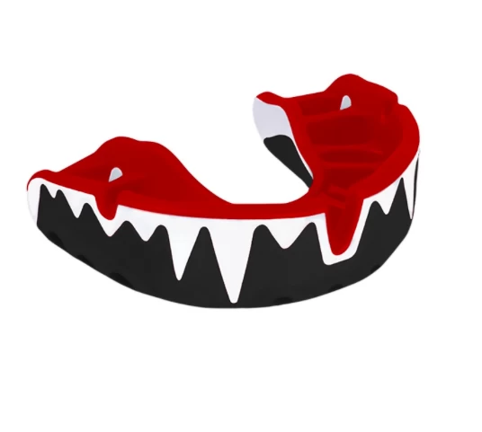 Opro Platinum Fangz Mouthguard – Black/White/Red 4 Opro Platinum Fangz Mouthguard – Black/White/Red - Image 2