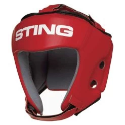 Sting AIBA Competition Boxing Head Guard – Red