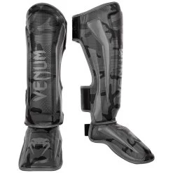 Venum Elite Shinguards – Black/Dark Camo