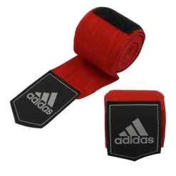 Adidas Boxing Hand Wraps 2.5m X 10 [Black, Red, Blue Or White] -Knockout Deals on Boxing Gear adibp03 red