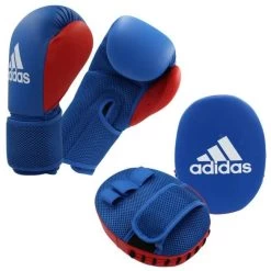 Adidas Kids/Junior Glove & Pad Boxing Kit – Blue/Red