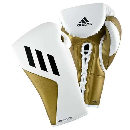 Adidas Speed Tilt 350 Lace Up Boxing Glove – White/Gold 3 Adidas Speed Tilt 350 Lace Up Boxing Glove – White/Gold