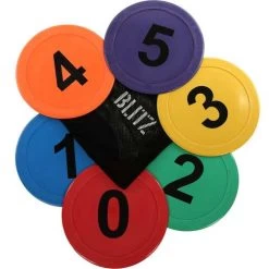 Blitz Sequencing Discs – 6 Multi-Coloured Rubber Discs