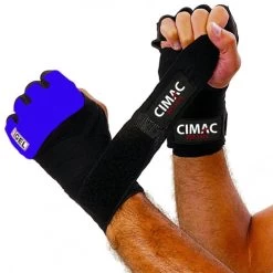 Cimac Gel Shock Boxing Wrap Gloves – Black/Blue