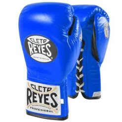 Cleto Reyes Safetec Profight Boxing Glove – White -Knockout Deals on Boxing Gear cletosafetecblue