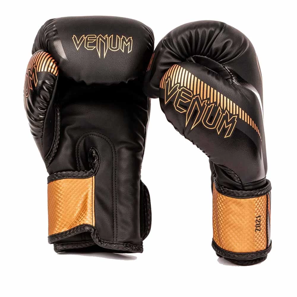 Venum Impact Boxing Gloves – Black/Bronze 4 Venum Impact Boxing Gloves – Black/Bronze - Image 2
