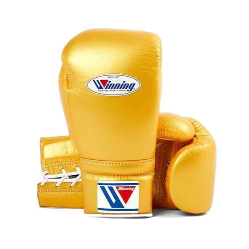Winning MS Training Gloves Lace Up – Gold 3 Winning MS Training Gloves Lace Up – Gold