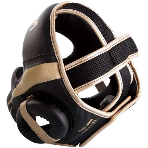 Venum Elite Cheek Headguard – Black/Gold 8 Venum Elite Cheek Headguard – Black/Gold - Image 6