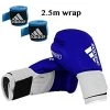 Adidas Hybrid 100 Boxing Glove + Adidas 2.5m Wrap – Blue -Knockout Deals on Boxing Gear hybridblueandwrapjunior