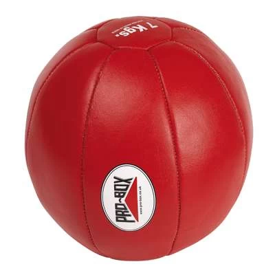 Pro-Box Leather Medicine Ball – 6kg Red 3 Pro-Box Leather Medicine Ball – 6kg Red