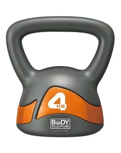 Body Sculpture 4kg Kettle Bell – Grey/Orange