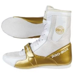 Pro-Box Speed-Lite Junior/Kids Boxing Boots – White/Gold