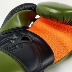 Rival RB80 Impulse Bag Gloves – Khaki Green/Orange -Knockout Deals on Boxing Gear rb80khaki01