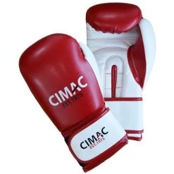 Cimac Artificial Leather Boxing Gloves – Black/White -Knockout Deals on Boxing Gear red glovescimac