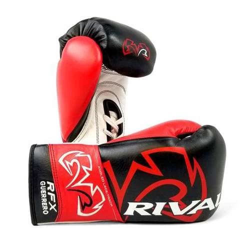 Rival RFX Guerrero Pro Fight Lace Up Glove – Black/Red 2 Rival RFX Guerrero Pro Fight Lace Up Glove – Black/Red