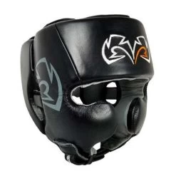 Rival RHG20 Cheek Training Headguard – Grey/Black -Knockout Deals on Boxing Gear rhg20black large 1