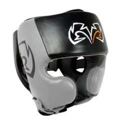 Rival RHG20 Cheek Training Headguard – Black/Black -Knockout Deals on Boxing Gear rhg20blackgrey large