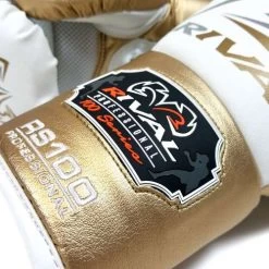 Rival RS100 Professional Lace-Up Sparring Glove – White/Gold 14 Rival RS100 Professional Lace-Up Sparring Glove – White/Gold -Knockout Deals on Boxing Gear rival RS100 whitegold 04 3