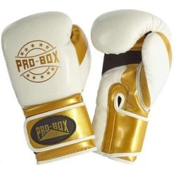 Pro-Box Champ Spar Gloves – White/Gold