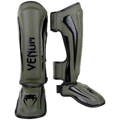 Venum Elite Standup Shinguards – Khaki/Black 4 Venum Elite Standup Shinguards – Khaki/Black - Image 2