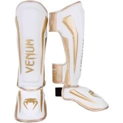 Venum Elite Standup Shinguards – Navy/White 9 Venum Elite Standup Shinguards – Navy/White -Knockout Deals on Boxing Gear shinguard elite white gold 1500 01