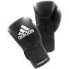 Adidas AdiSpeed Hook And Loop Boxing Gloves – Black/White -Knockout Deals on Boxing Gear speed black