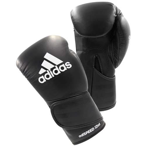 Adidas AdiSpeed Hook And Loop Boxing Gloves – Black/White 3 Adidas AdiSpeed Hook And Loop Boxing Gloves – Black/White