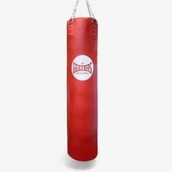 Geezers Elite Pro Traditional Impact Leather Punch Bag - 5ft -Knockout Deals on Boxing Gear traditional 5ft red