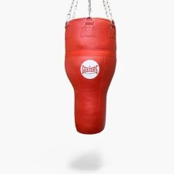 Geezers Elite Pro Impact Leather Angle Punch Bag -Knockout Deals on Boxing Gear traditional angle red