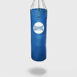 Geezers Elite Pro Impact Leather Heavy Punch Bag - 4ft 7 Geezers Elite Pro Impact Leather Heavy Punch Bag - 4ft -Knockout Deals on Boxing Gear traditional heavy 4ft blue