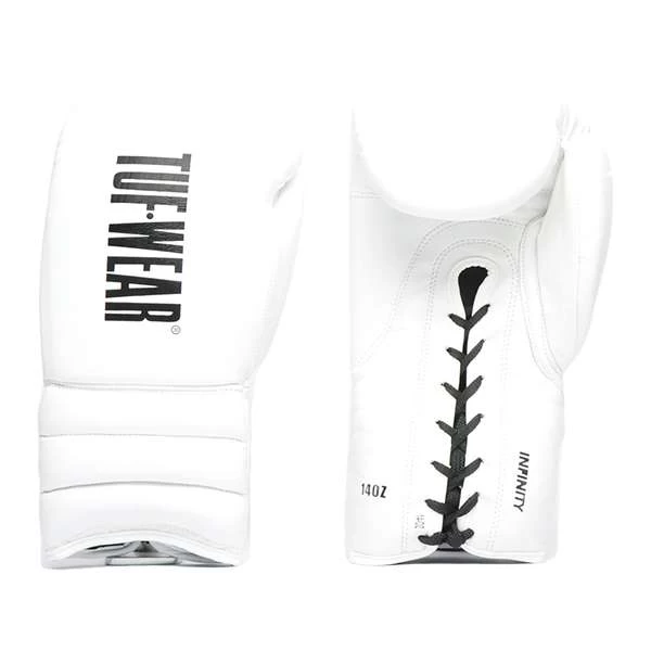 Tuf Wear Infinity Leather Lace-Up Gloves – White 3 Tuf Wear Infinity Leather Lace-Up Gloves – White