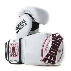 Sandee Junior Cool-Tec Synthetic Leather Boxing Glove – White/Black/Red